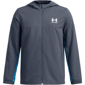 Under Armour RIVAL WOVEN JACKET Chlapecká bunda, tmavě šedá, velikost L obraz
