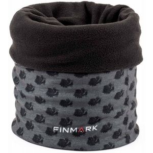 Finmark MULTIFUNCTIONAL SCARF Multifunkční šátek s fleecem, šedá, velikost UNI obraz
