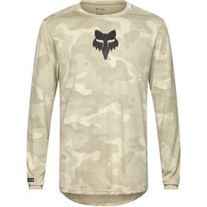 Fox RANGER TRU DRI LS Pánský dres na kolo, béžová, velikost obraz