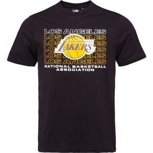 New Era LA LAKERS NBA STACK WORDMARK Pánské triko, černá, velikost obraz