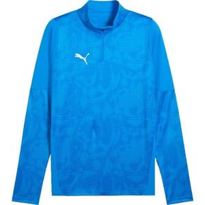 Puma TEAMCUP TRAINING 1/4 ZIP TOP Pánská sportovní mikina, modrá, velikost obraz