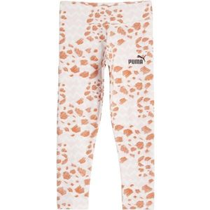 Puma ESSENTIALS MIX MTCH AOP LEGGINGS G Dívčí legíny, béžová, velikost obraz
