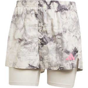 adidas OWN THE RUN SPRAY DYE 2IN1 W Dámské sportovní šortky, béžová, velikost obraz