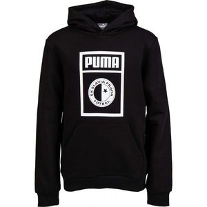 Puma SLAVIA PRAGUE GRAPHIC HOODIE Juniorská mikina, černá, velikost obraz