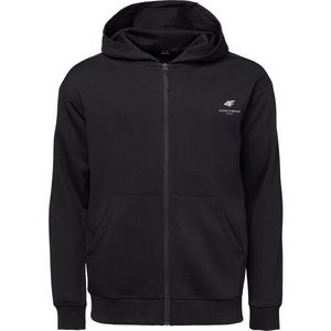 4F SWEATSHIRT BASIC Pánská mikina, černá, velikost obraz