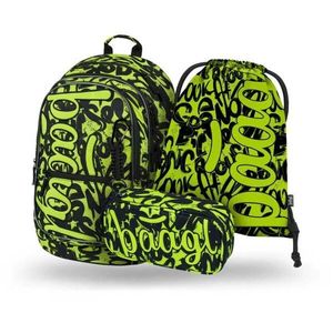 BAAGL 3 SET CORE LIME Školní set, reflexní neon, velikost obraz