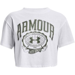 Under Armour COLLEGIATE CREST CROP Dámské triko, bílá, velikost obraz