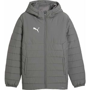 Puma TEAMADDITIONS HOODED PADDED JACKET Pánská bunda, šedá, velikost obraz