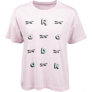 Reebok TRAINING ESSENTIALS GRAPHIC TEE-LOGO Dámské triko, růžová, velikost obraz