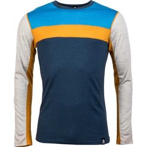 Bula RETRO WOOL CREW Pánské triko s dlouhým rukávem, modrá, velikost obraz