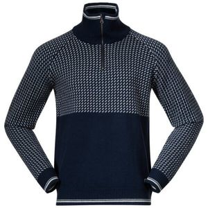 Bergans ALVDAL WOOL HALF ZIP Vlněný svetr, tmavě modrá, velikost obraz