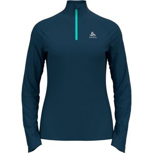 Odlo W MID LAYER 1/2 ZIP ESSENTIALCERAMIWARM Dámská mikina, tmavě modrá, velikost obraz